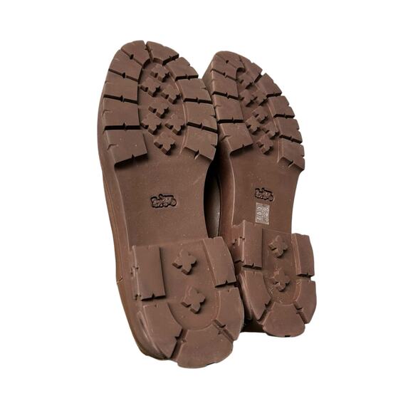 Coach Brown Tan Raina Boot In Signature C Jacquard Rain Boot Womens 7.5 - Picture 9 of 10